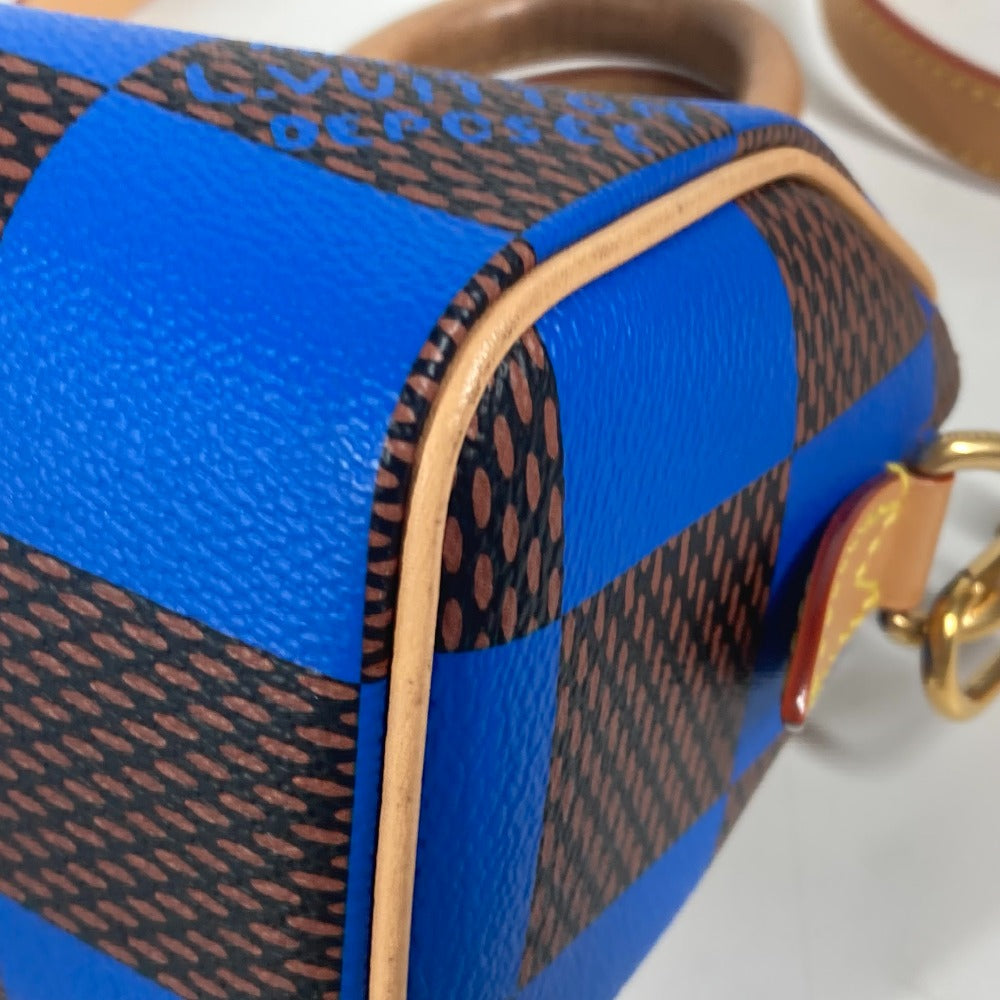 LOUIS VUITTON Handbag N40595 Damier canvas blue Damier Pop Speedy bandouliere 18 Women Used Authentic