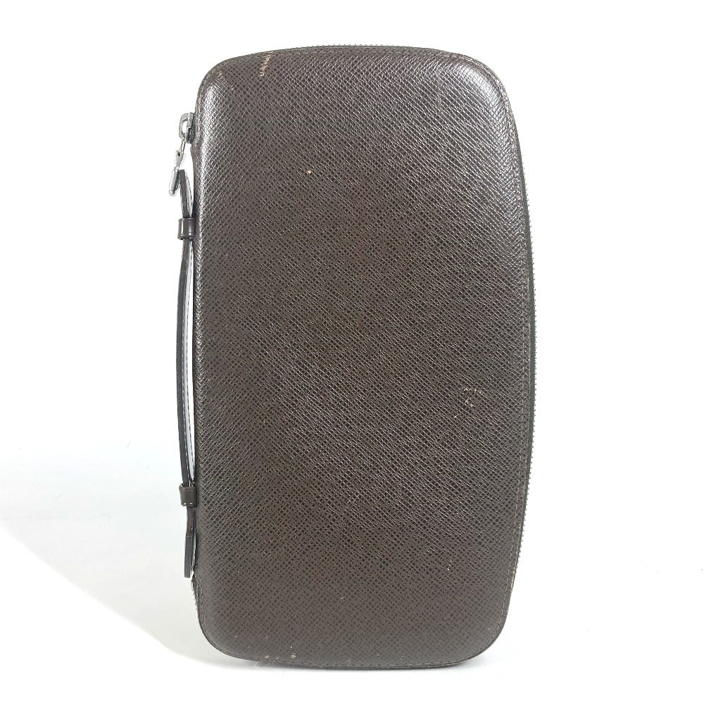 LOUIS VUITTON Long Wallet Purse M30658 Taiga Leather Brown Taiga Organizer Atoll