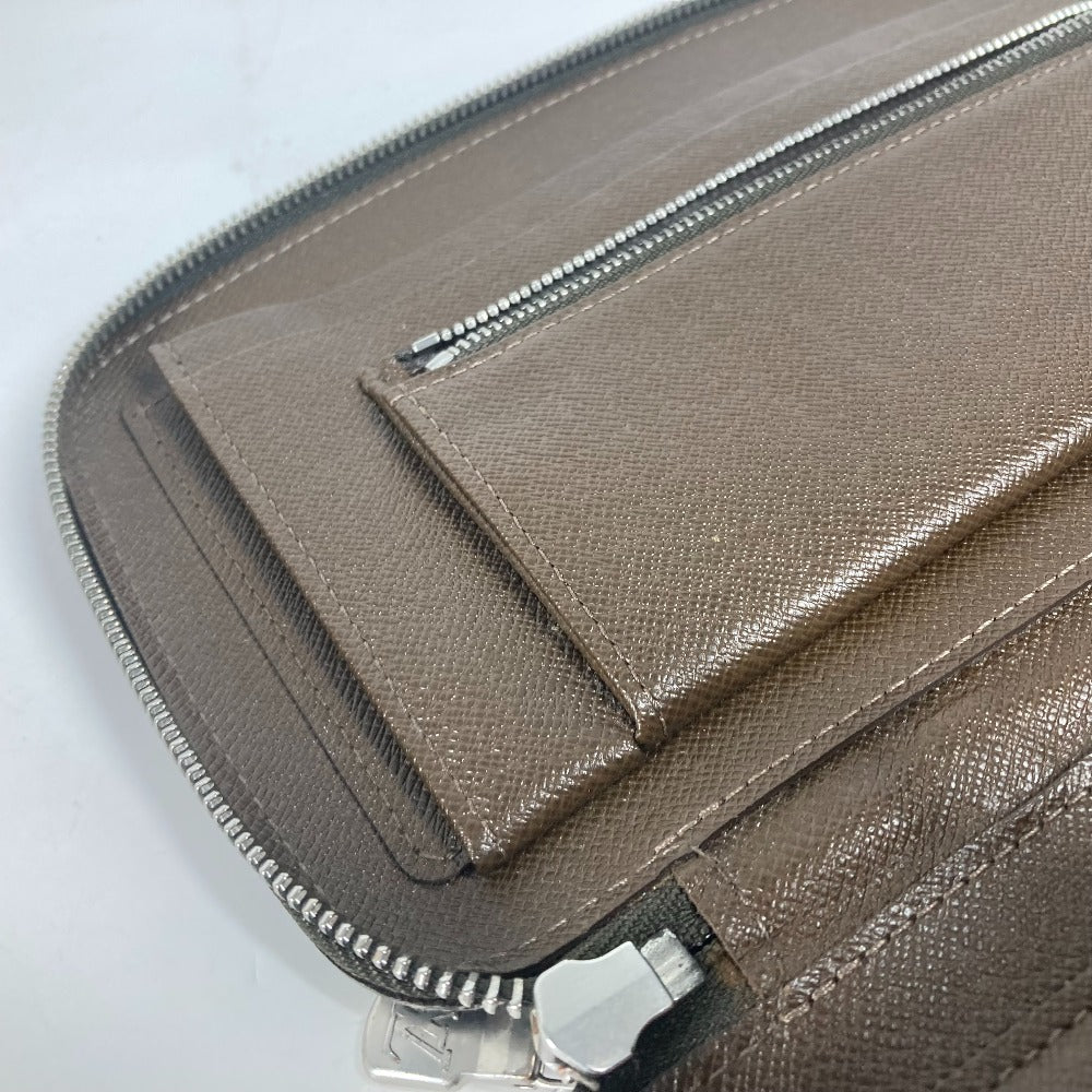 LOUIS VUITTON Long Wallet Purse M30658 Taiga Leather Brown Taiga Organizer Atoll