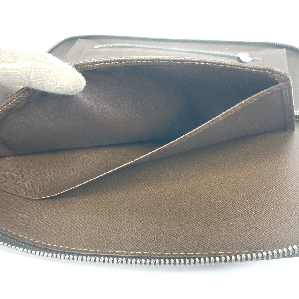 LOUIS VUITTON Long Wallet Purse M30658 Taiga Leather Brown Taiga Organizer Atoll