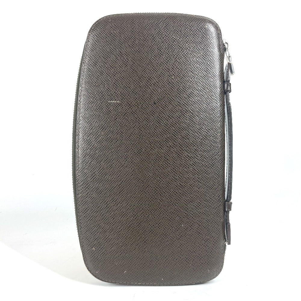 LOUIS VUITTON Long Wallet Purse M30658 Taiga Leather Brown Taiga Organizer Atoll