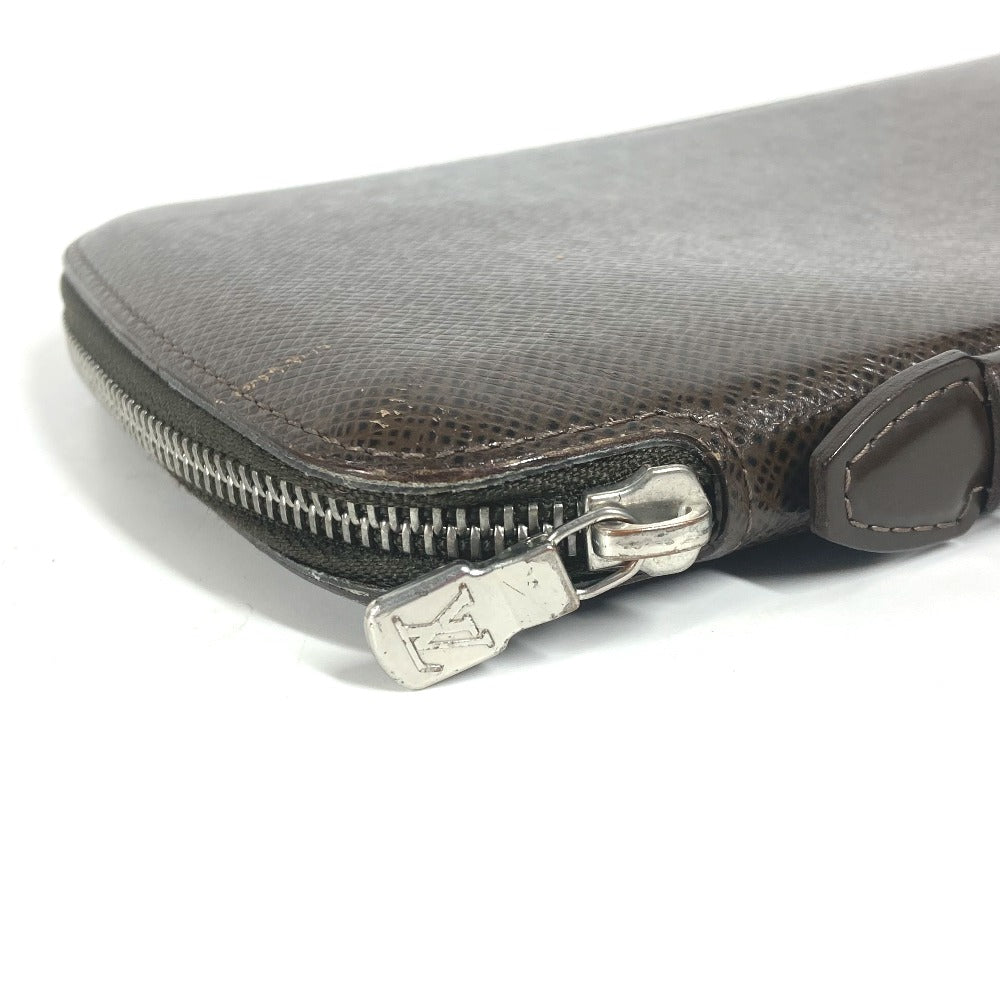 LOUIS VUITTON Long Wallet Purse M30658 Taiga Leather Brown Taiga Organizer Atoll