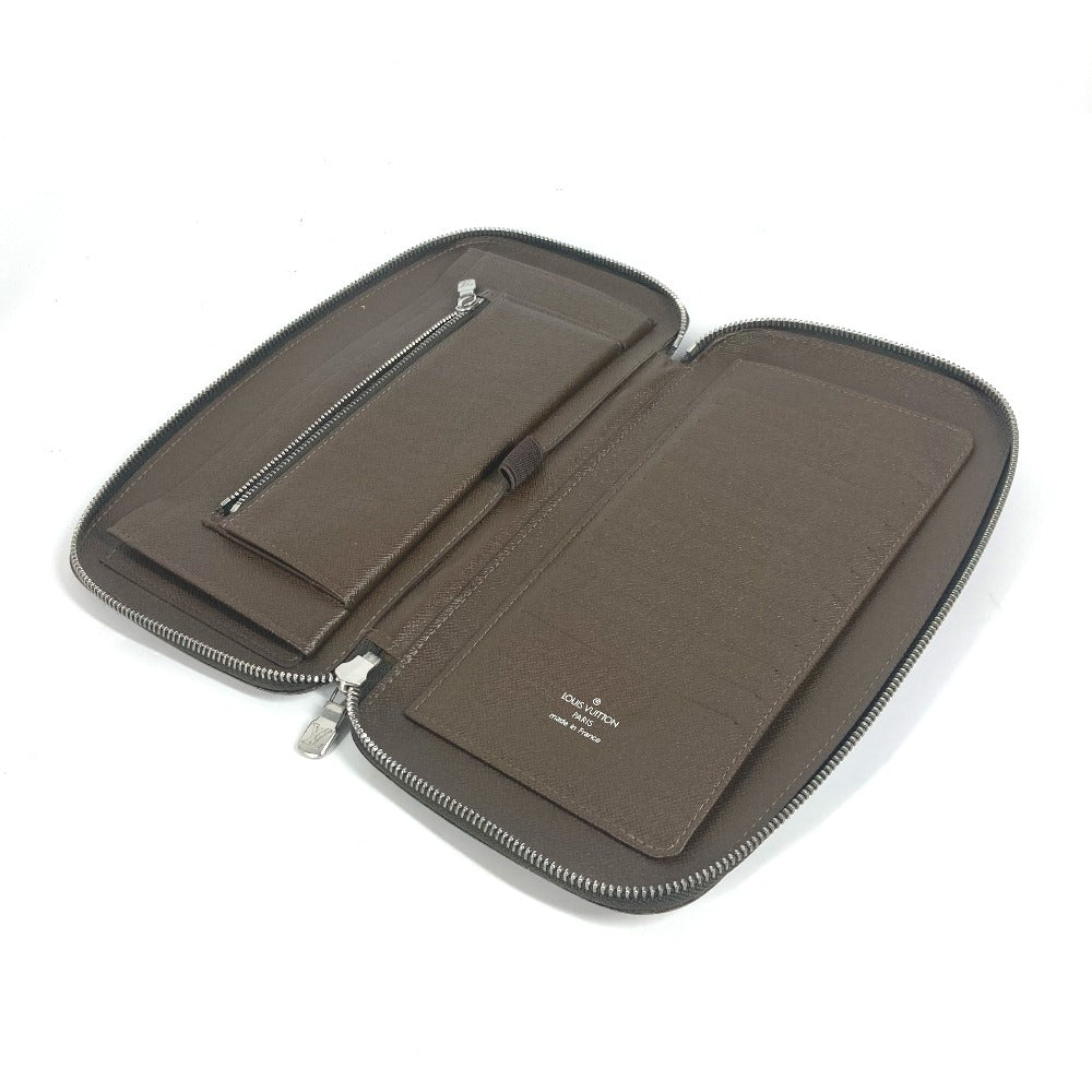 LOUIS VUITTON Long Wallet Purse M30658 Taiga Leather Brown Taiga Organizer Atoll