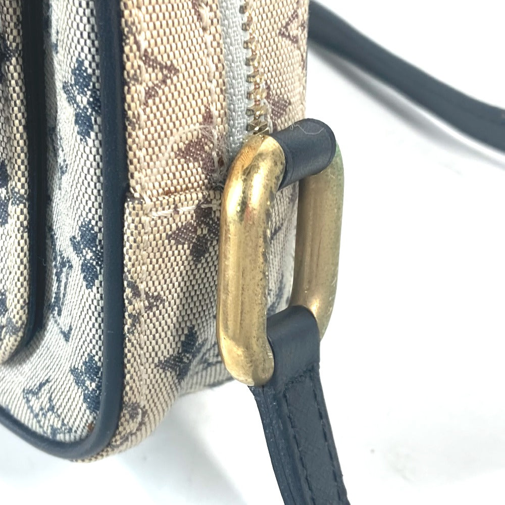 LOUIS VUITTON Shoulder Bag N41127 Damier Jean Canvas Navy Damier Jean Petite message