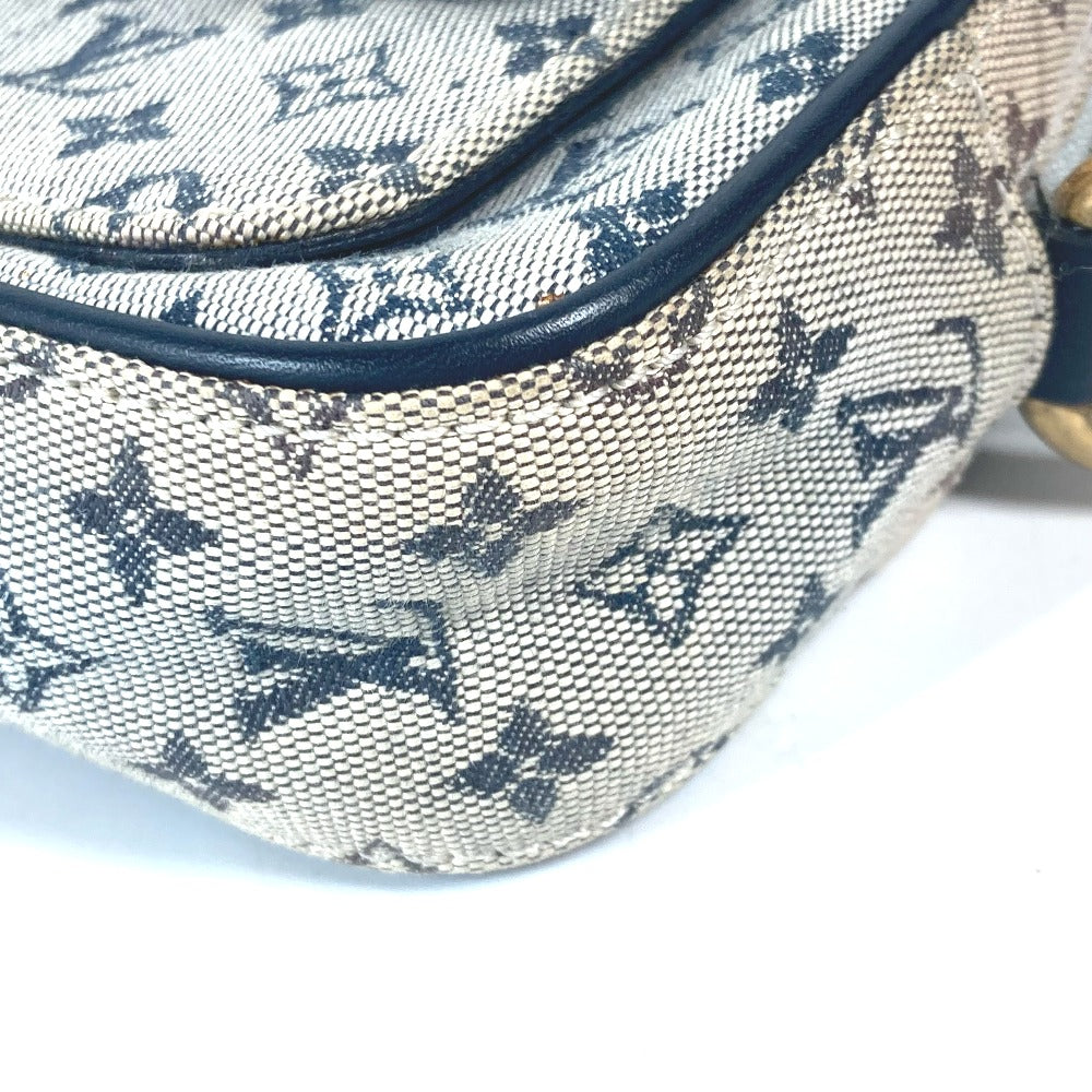 LOUIS VUITTON Shoulder Bag N41127 Damier Jean Canvas Navy Damier Jean Petite message
