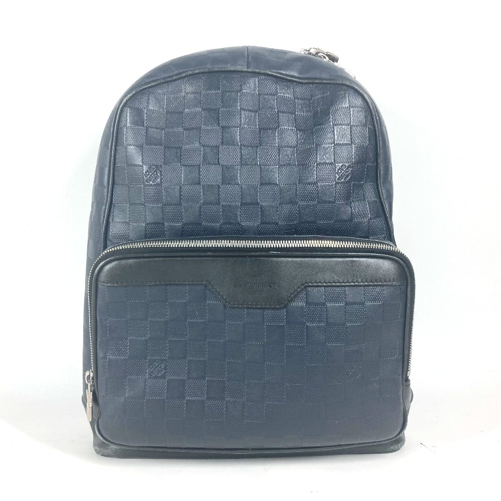 LOUIS VUITTON Backpack N40091 Damier Anfini Leather Navy Damier Anfini campus backpack
