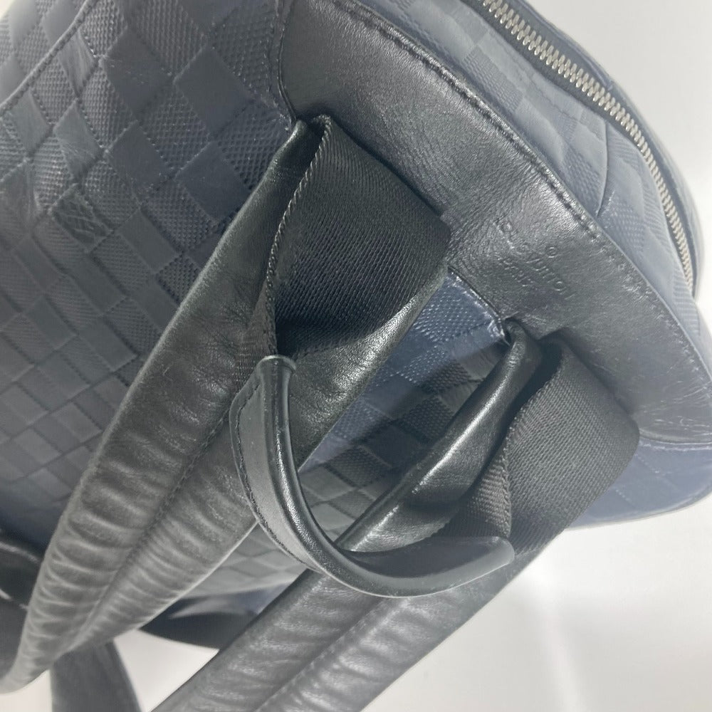 LOUIS VUITTON Backpack N40091 Damier Anfini Leather Navy Damier Anfini campus backpack