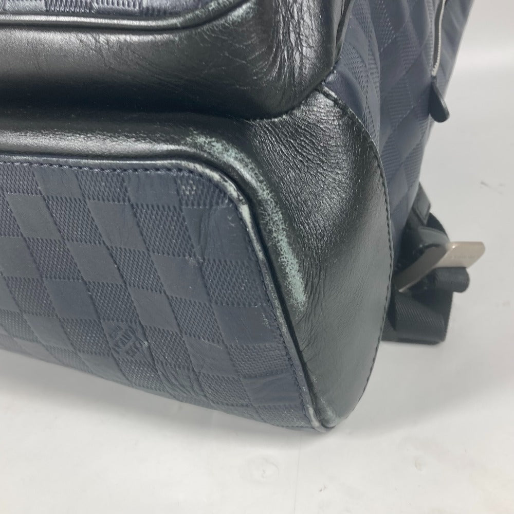 LOUIS VUITTON Backpack N40091 Damier Anfini Leather Navy Damier Anfini campus backpack