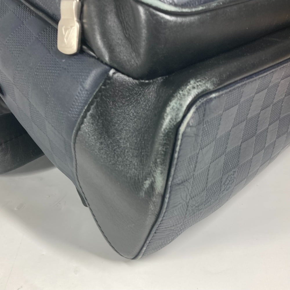 LOUIS VUITTON Backpack N40091 Damier Anfini Leather Navy Damier Anfini campus backpack
