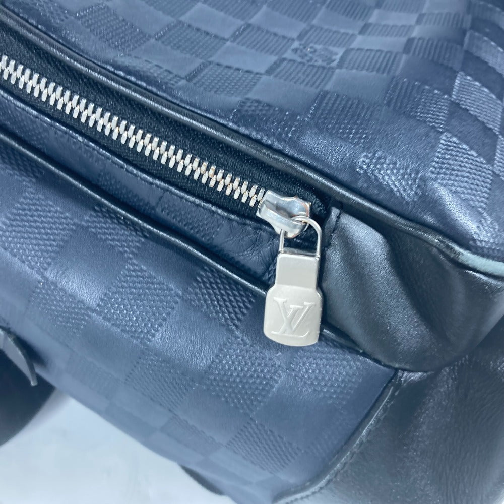 LOUIS VUITTON Backpack N40091 Damier Anfini Leather Navy Damier Anfini campus backpack