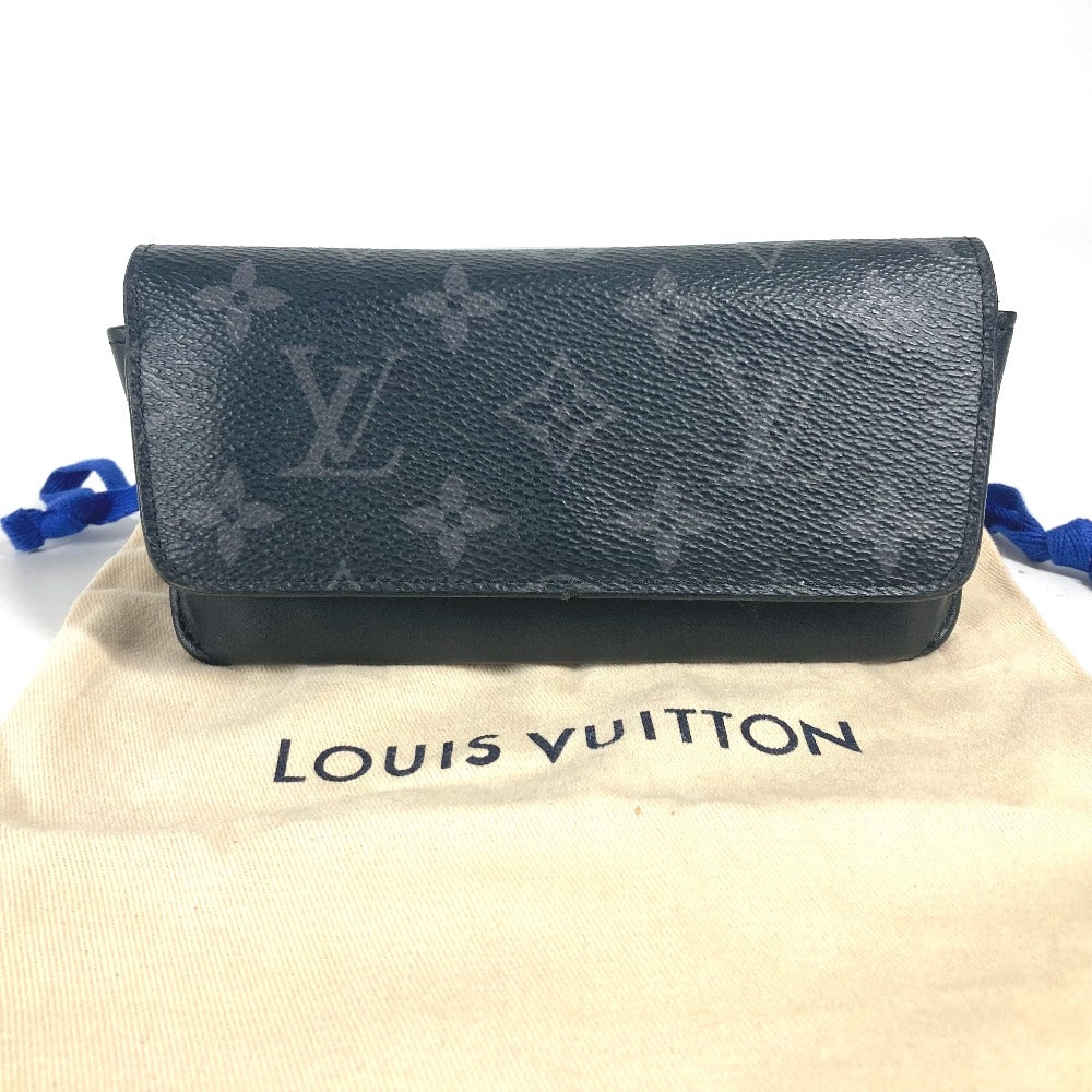 LOUIS VUITTON glasses case GI0296 Monogram Eclipse Canvas black Monogram Eclipse Etui Lunette Woody