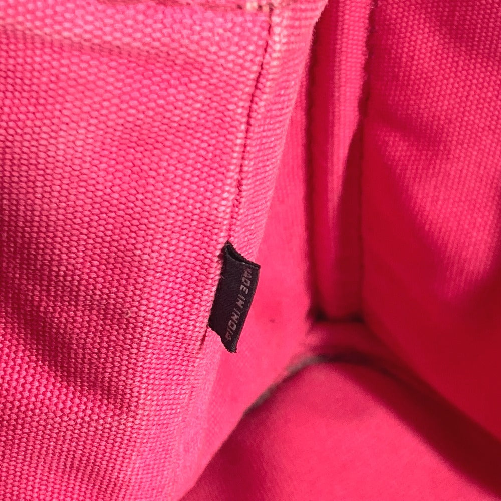 PRADA Tote Bag canvas pink Canapa logo