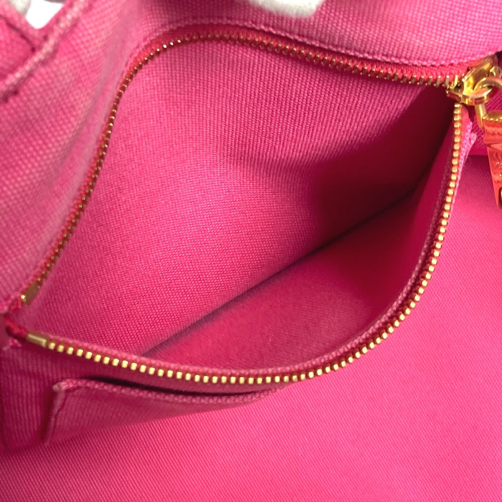 PRADA Tote Bag canvas pink Canapa logo