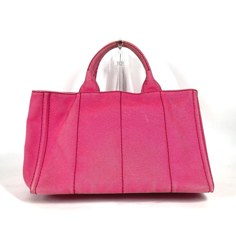 PRADA Tote Bag canvas pink Canapa logo