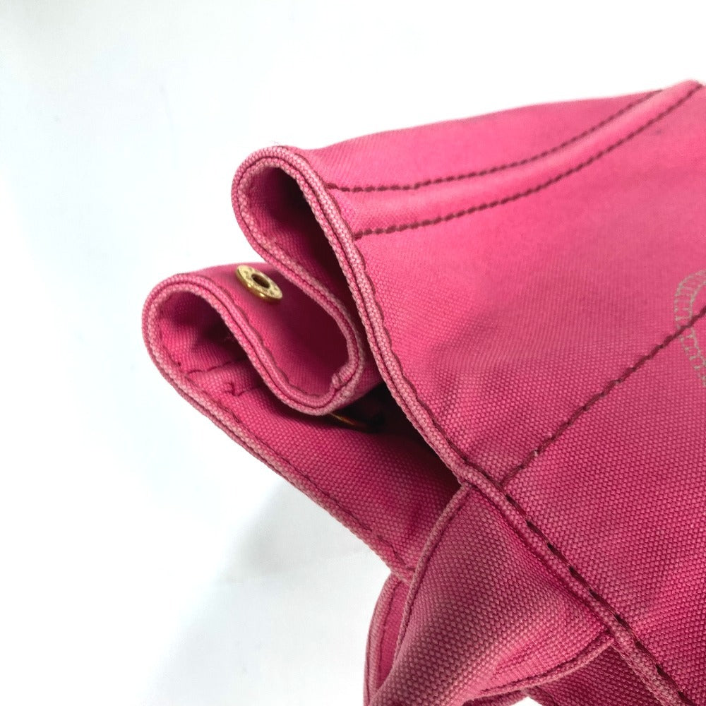 PRADA Tote Bag canvas pink Canapa logo