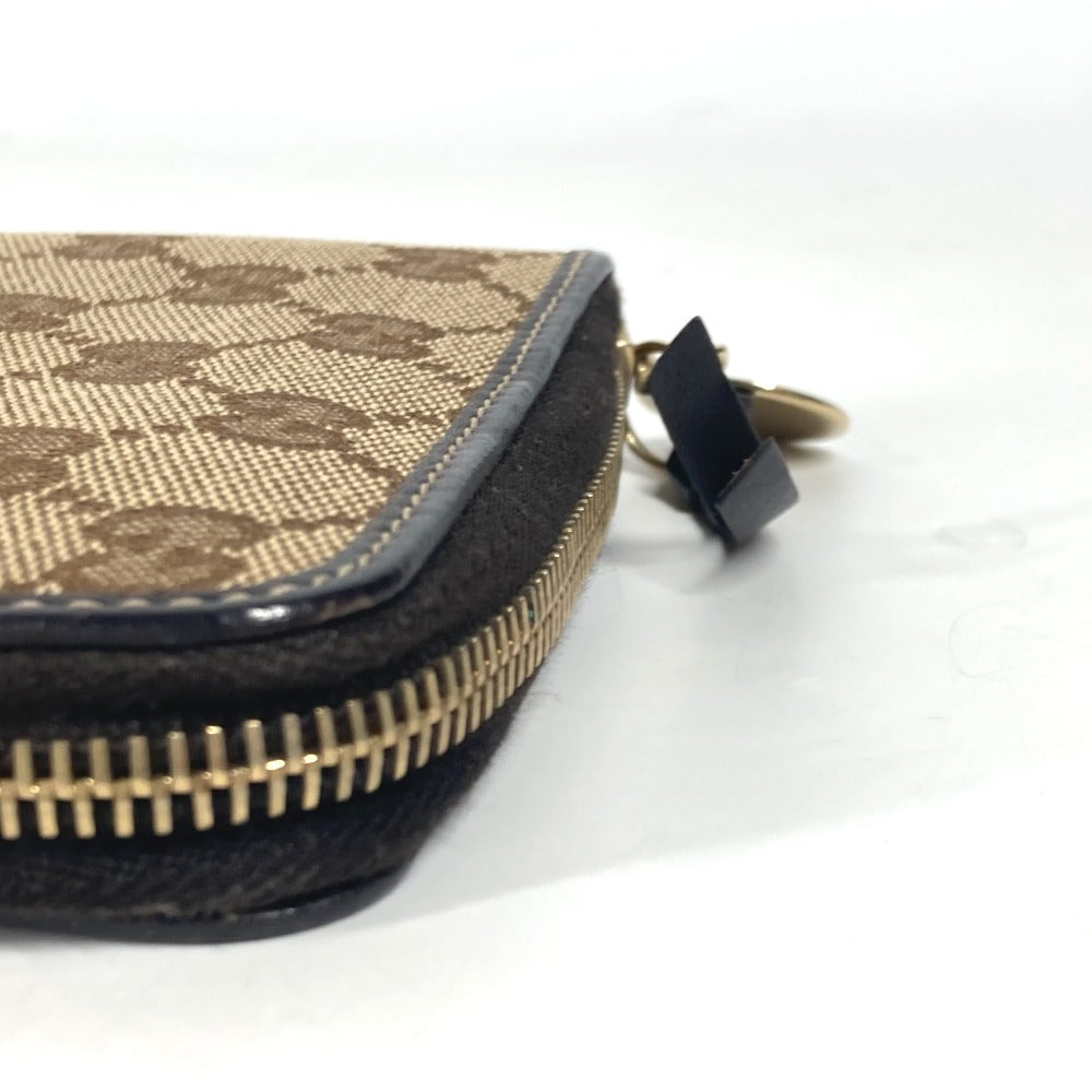 GUCCI Notebook cover 233152 GG canvas / leather beige GG Gutsy Chihuahua dog