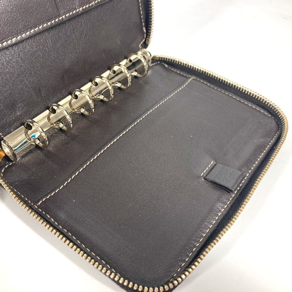 GUCCI Notebook cover 233152 GG canvas / leather beige GG Gutsy Chihuahua dog