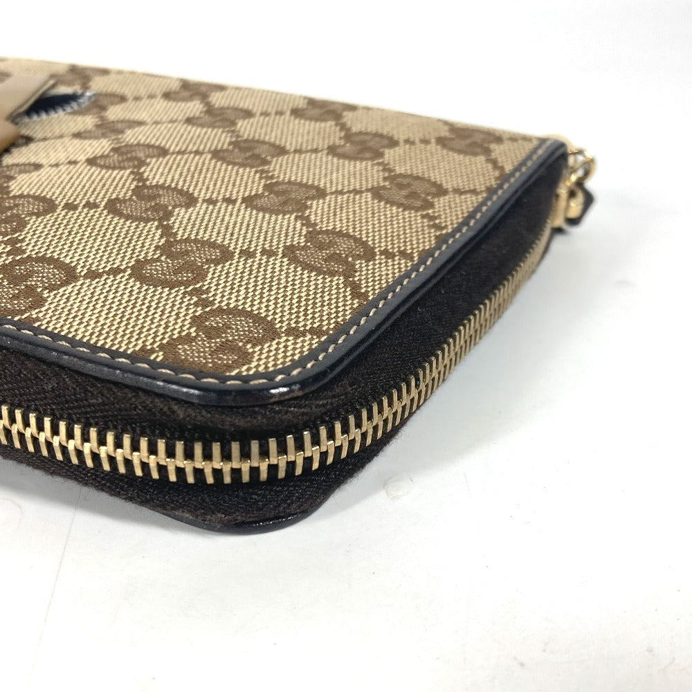 GUCCI Notebook cover 233152 GG canvas / leather beige GG Gutsy Chihuahua dog