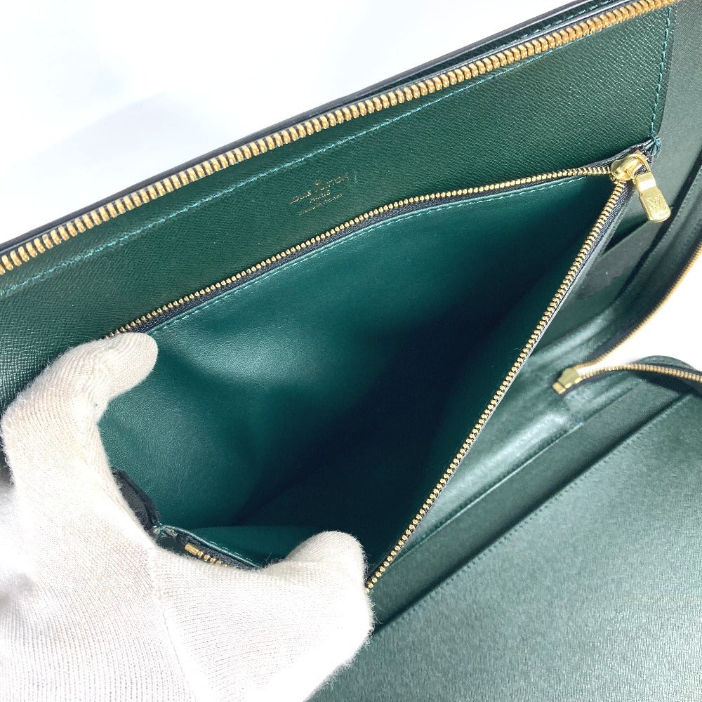 LOUIS VUITTON Business bag M30064 Taiga Leather green Taiga Baltic