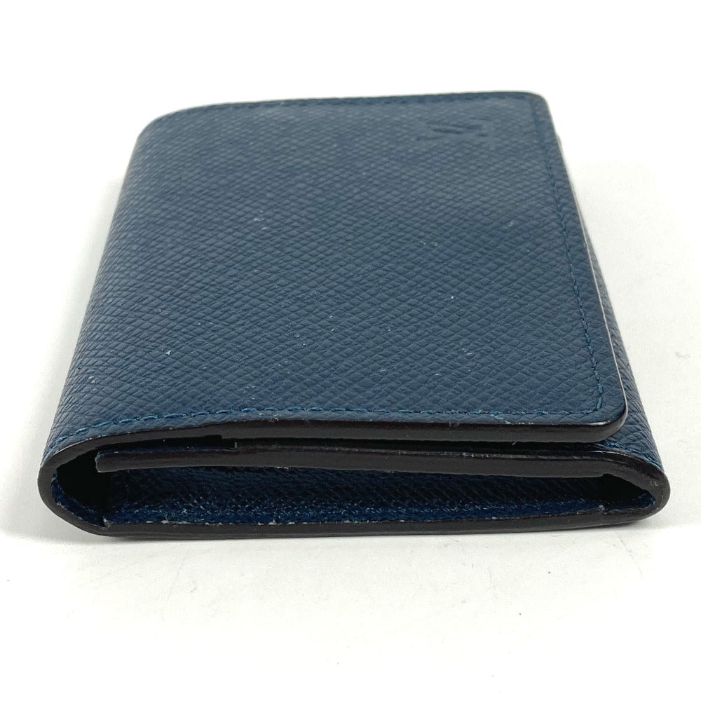 LOUIS VUITTON Card Case M64022 Taiga Leather Navy Taiga Envelope Carte de Visite MM