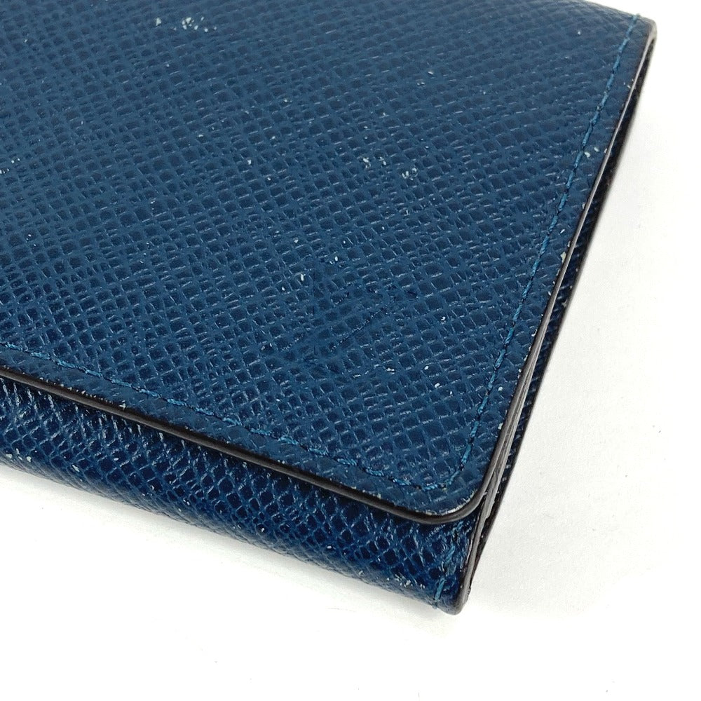 LOUIS VUITTON Card Case M64022 Taiga Leather Navy Taiga Envelope Carte de Visite MM