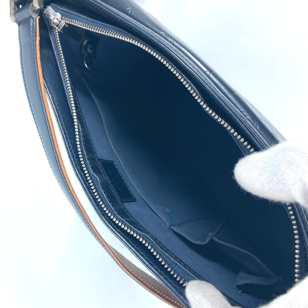 LOUIS VUITTON Shoulder Bag M55125 Monogram mat leather blue Monogram mat Alston