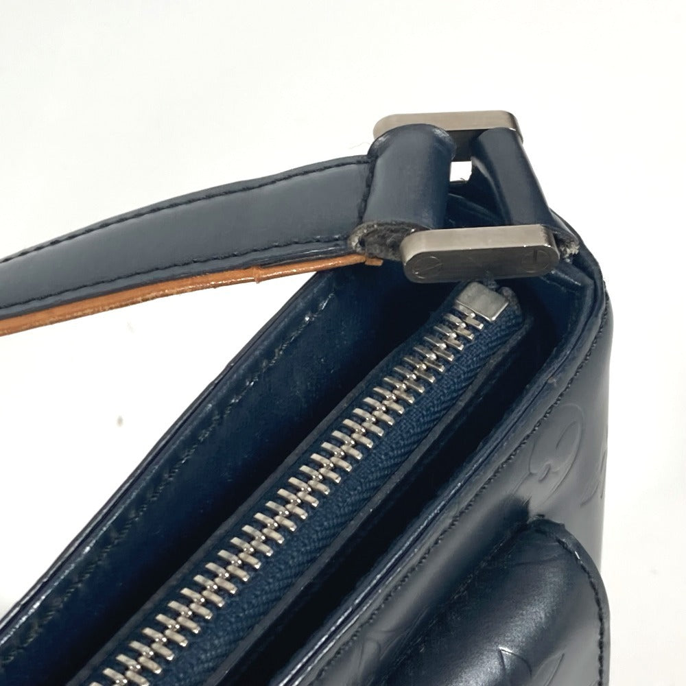 LOUIS VUITTON Shoulder Bag M55125 Monogram mat leather blue Monogram mat Alston