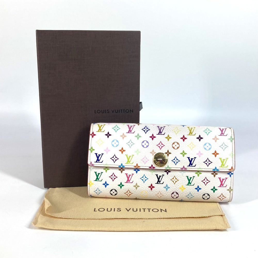 LOUIS VUITTON Long Wallet Purse M93532 Monogram multicolor canvas white Monogram multicolor Portefeuille Sara