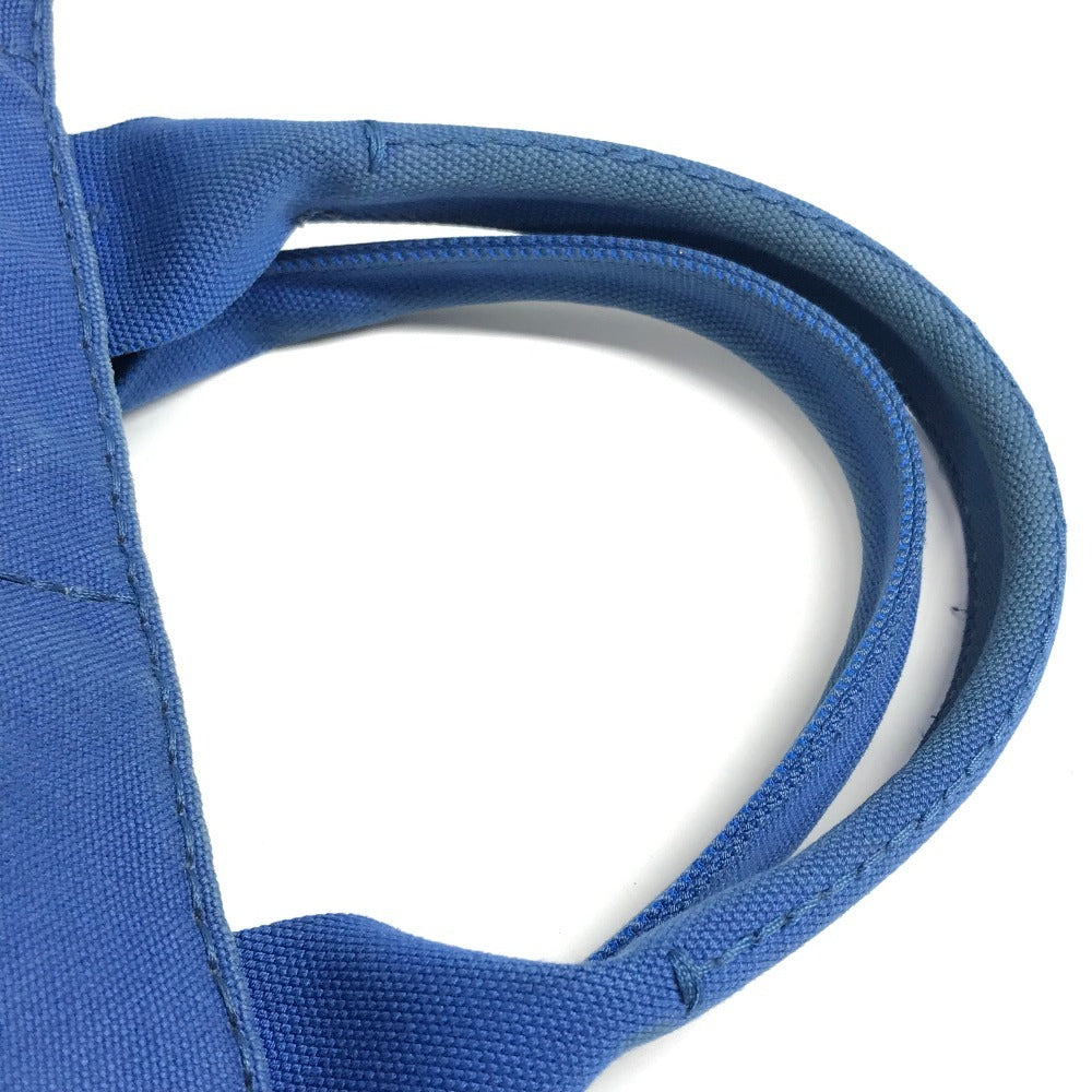 PRADA Tote Bag canvas blue Canapa L