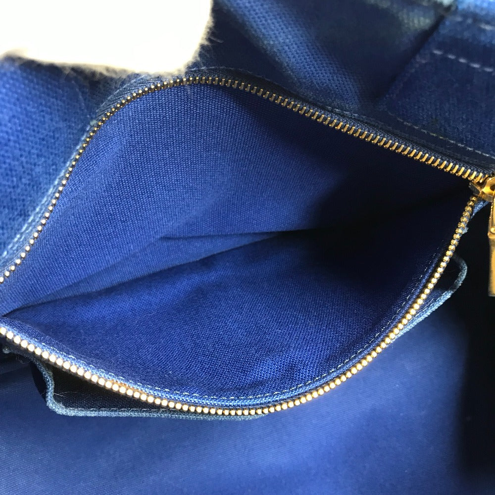 PRADA Tote Bag canvas blue Canapa L