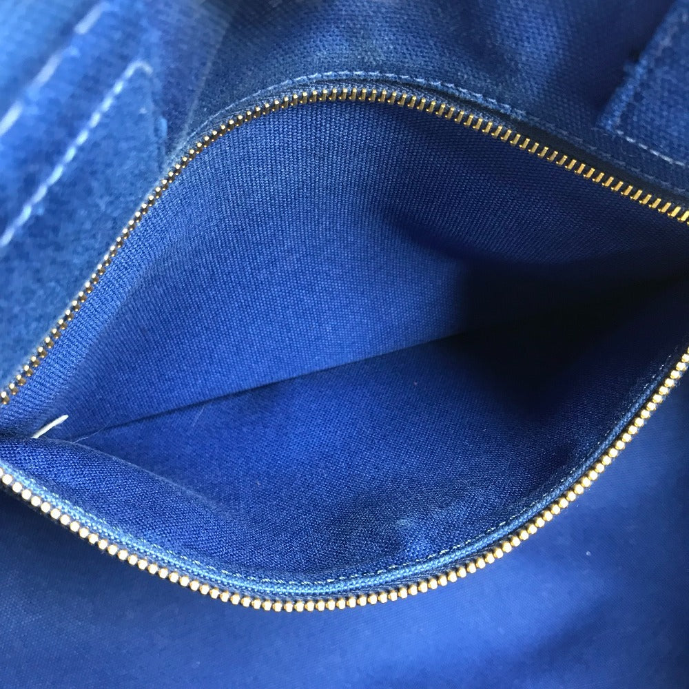 PRADA Tote Bag canvas blue Canapa L