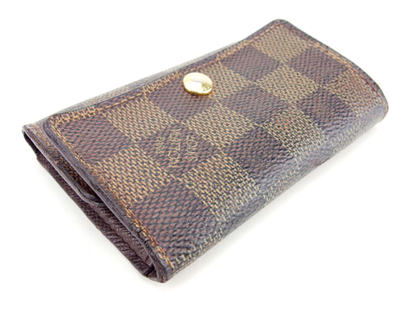 LOUIS VUITTON Key case Key holder N62630 Brown beige gold Multicles6