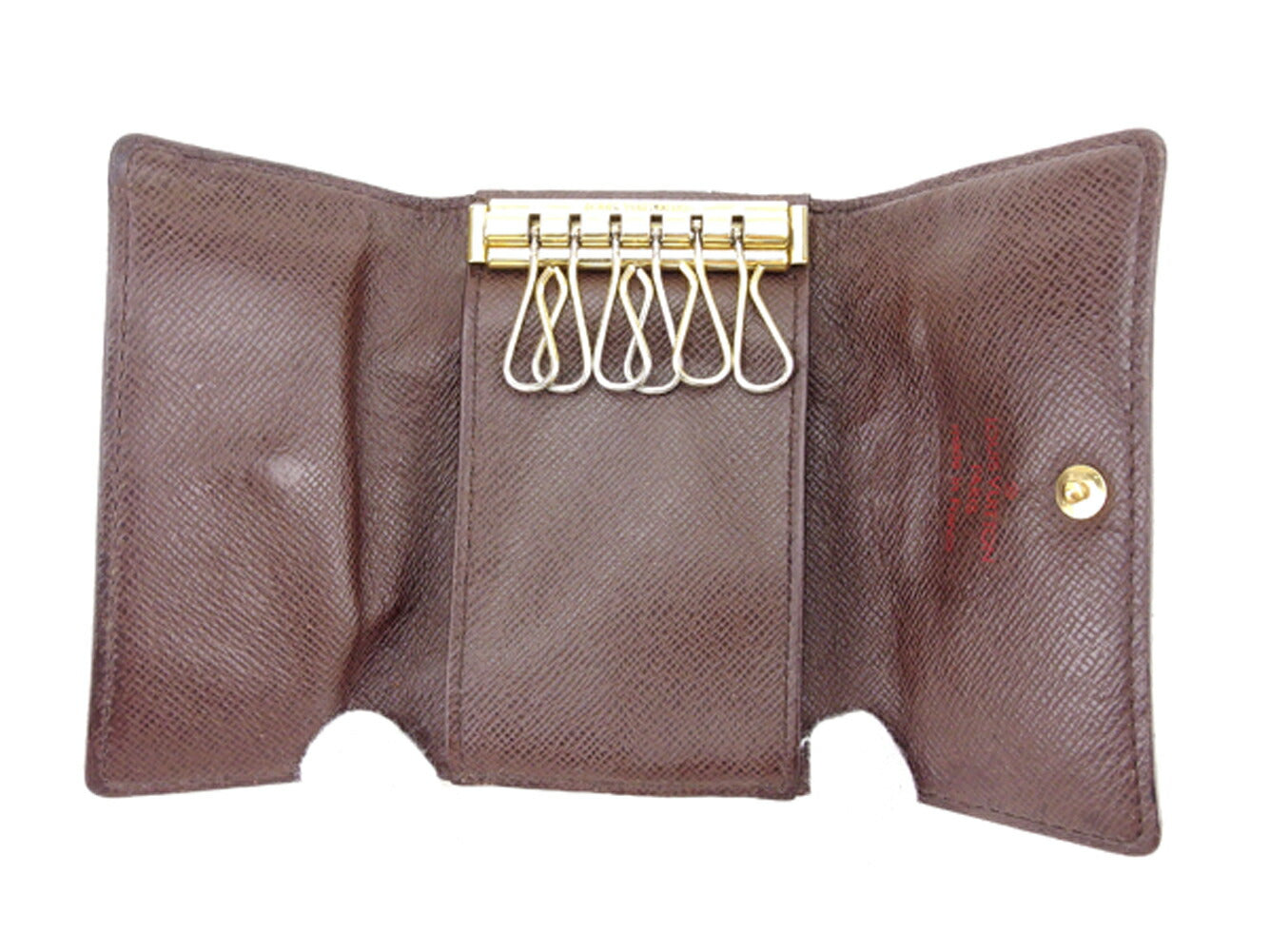 LOUIS VUITTON Key case Key holder N62630 Brown beige gold Multicles6