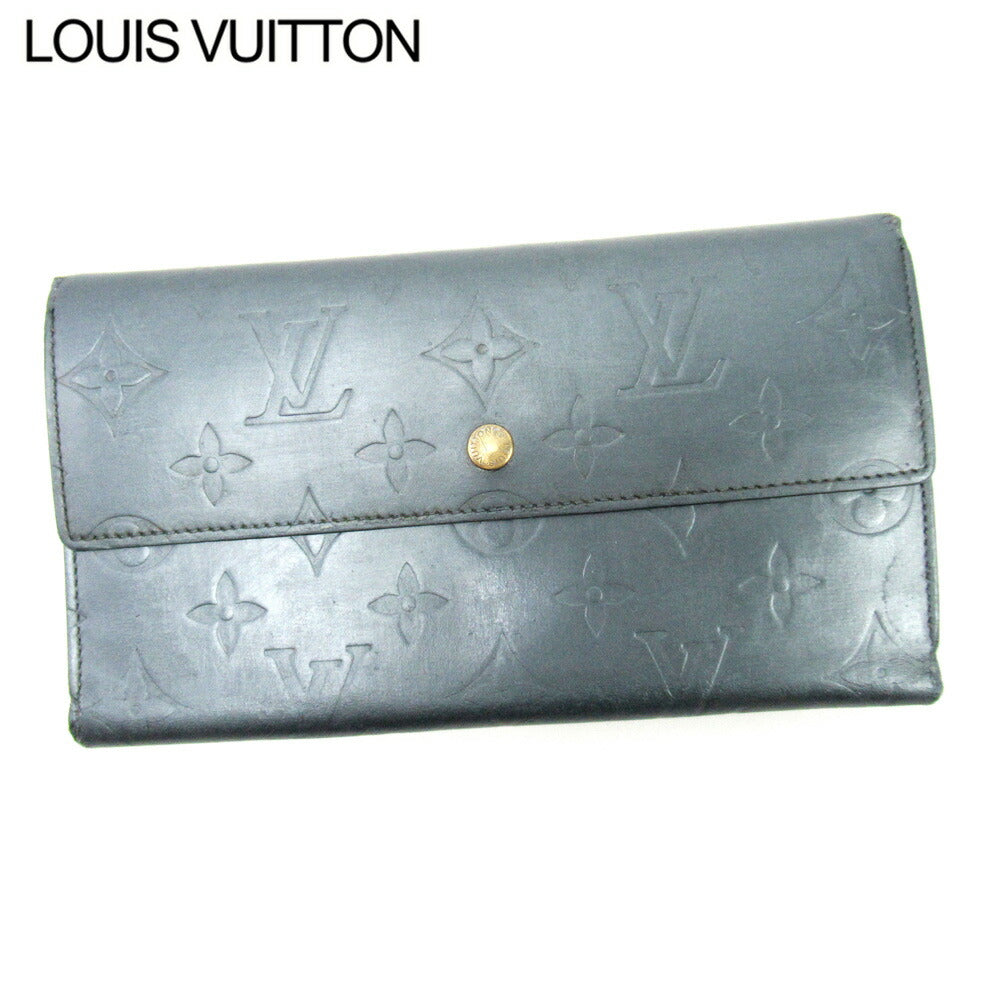 LOUIS VUITTON Long Wallet Purse M65105 blue Porte Tresor
