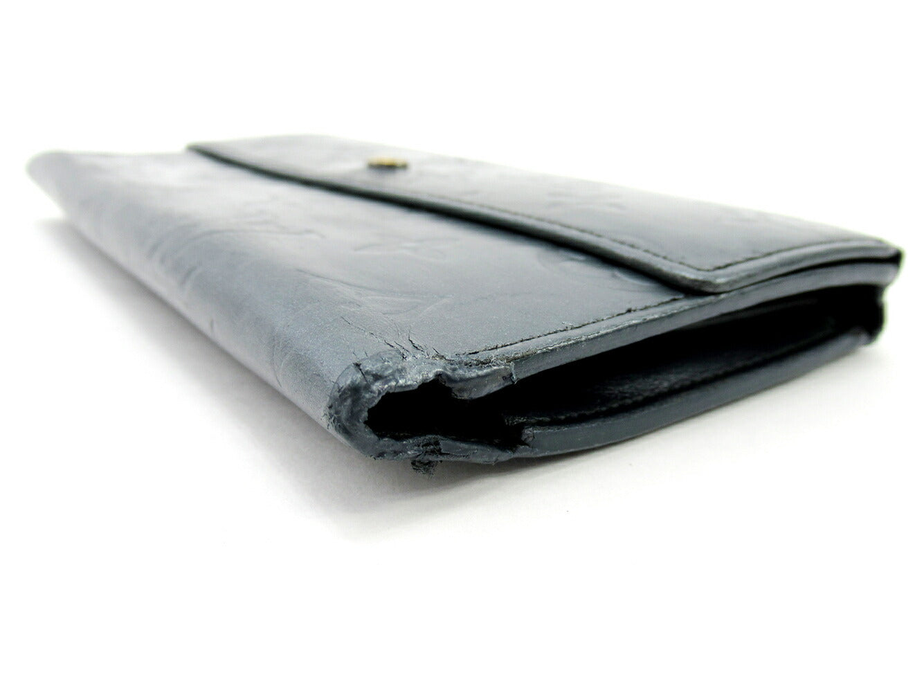 LOUIS VUITTON Long Wallet Purse M65105 blue Porte Tresor