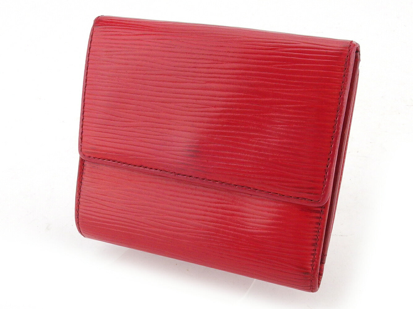 LOUIS VUITTON Bifold Wallet M63487 Red Porte Monnaie Billets Cartes Credit