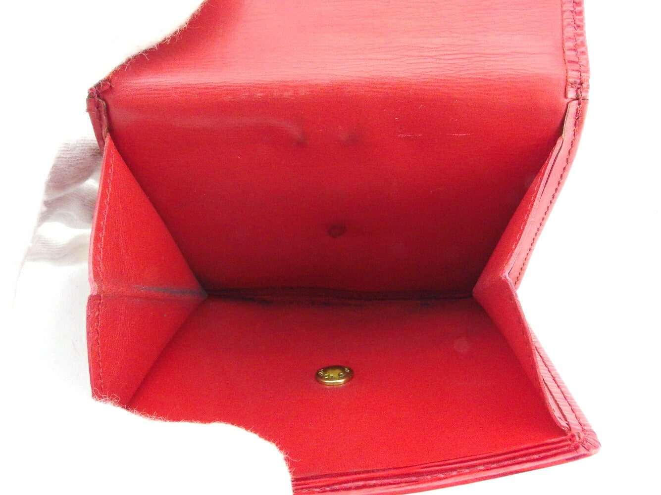 LOUIS VUITTON Bifold Wallet M63487 Red Porte Monnaie Billets Cartes Credit