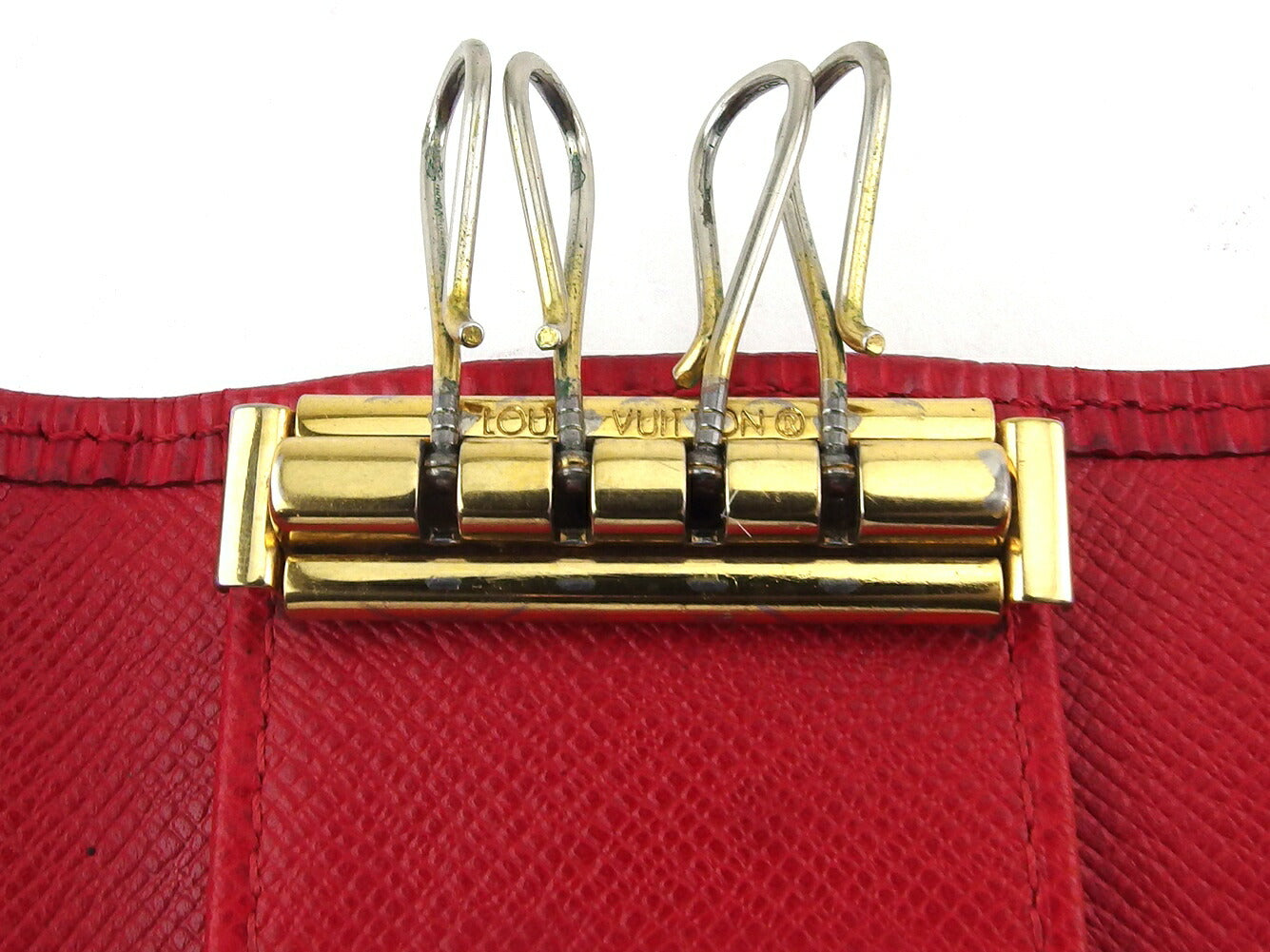 LOUIS VUITTON Key case Key holder M63827 Red gold Multicles4