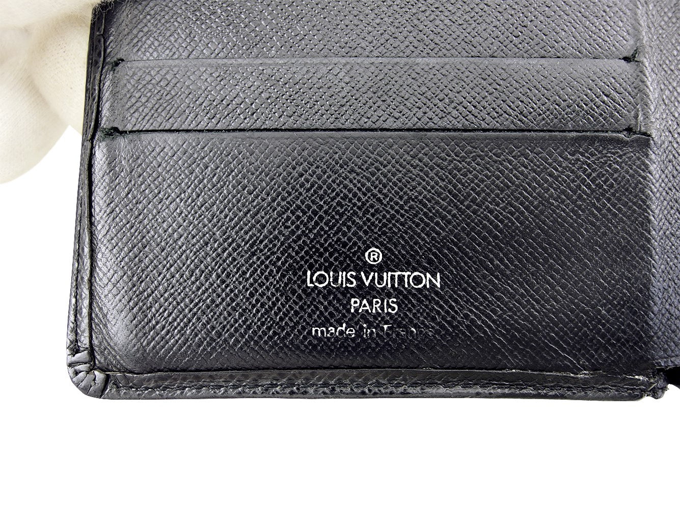 LOUIS VUITTON Bill Compartment M30482 black Porte Billets6Cartes Crdit