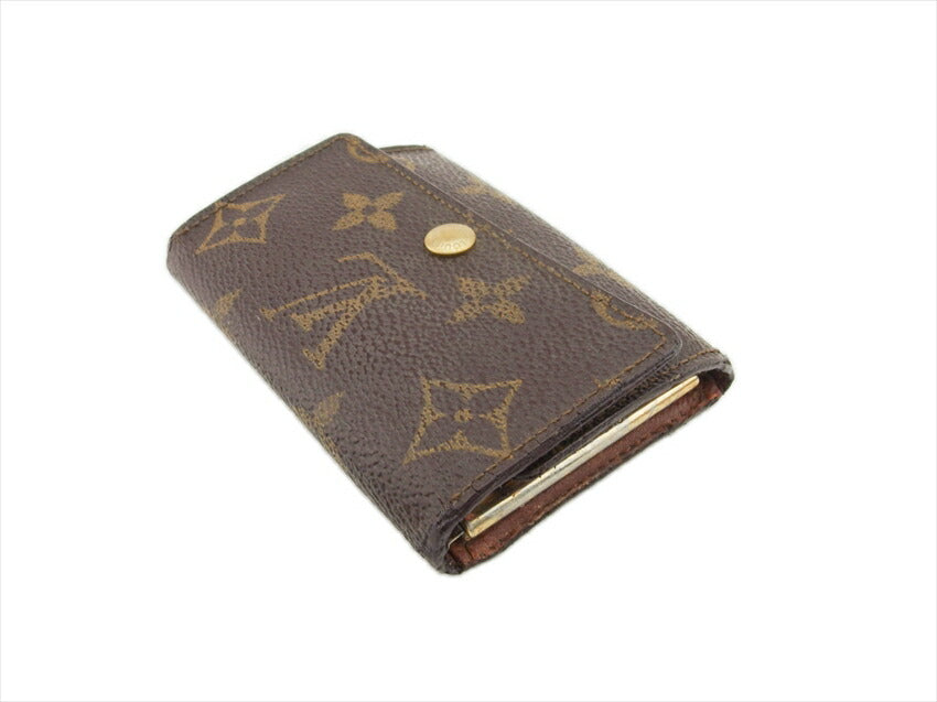 LOUIS VUITTON Key case Key holder M62630 Brown beige gold Multicles6