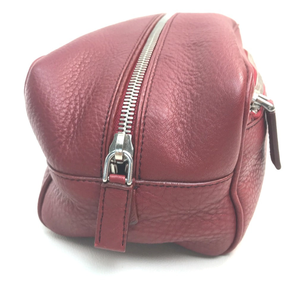 PRADA Pouch leather Red Triangle With logo