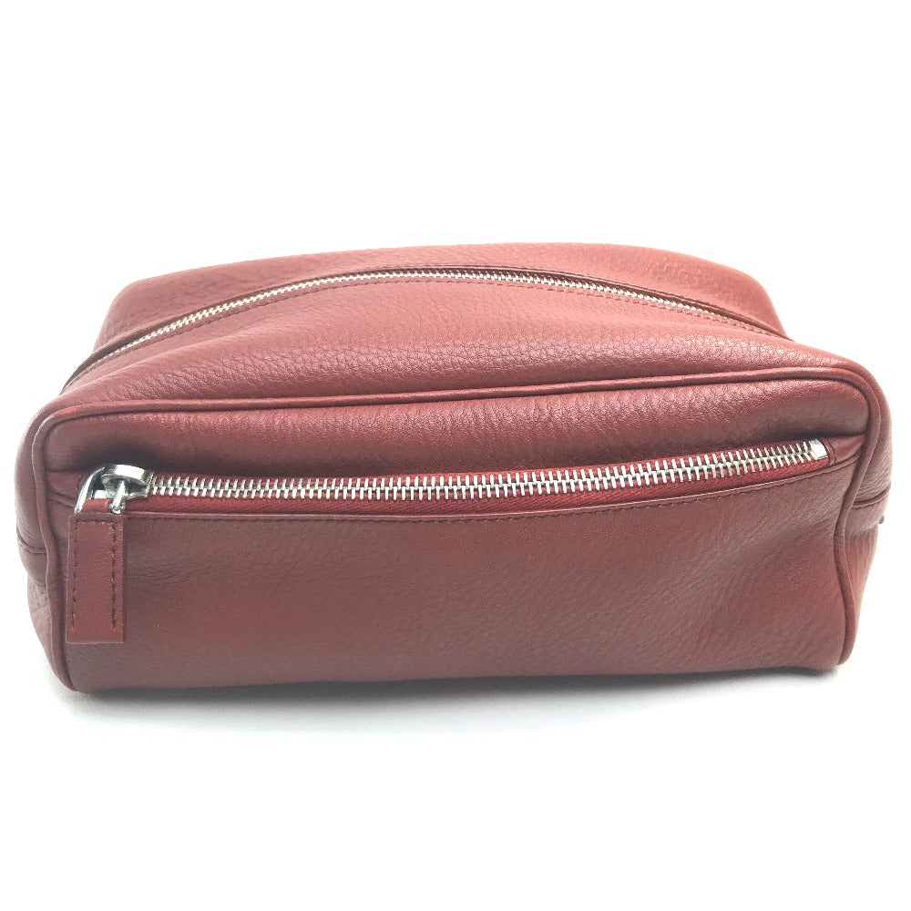 PRADA Pouch leather Red Triangle With logo
