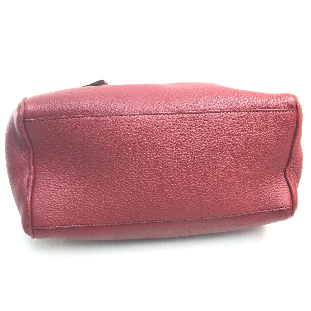 PRADA Pouch leather Red Triangle With logo