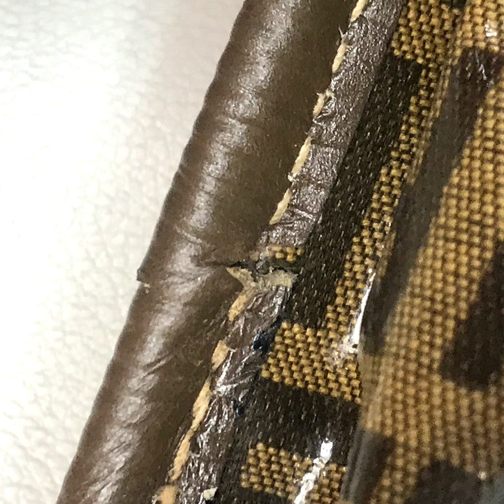 FENDI Shoulder Bag Plastics/Leather Brown Crossbody FF Zucca Pattern