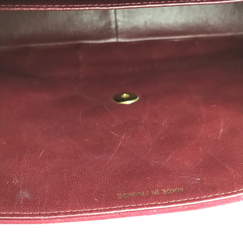 CHANEL Shoulder Bag suede Bordeaux CC COCO Mark Decama Trasse 34