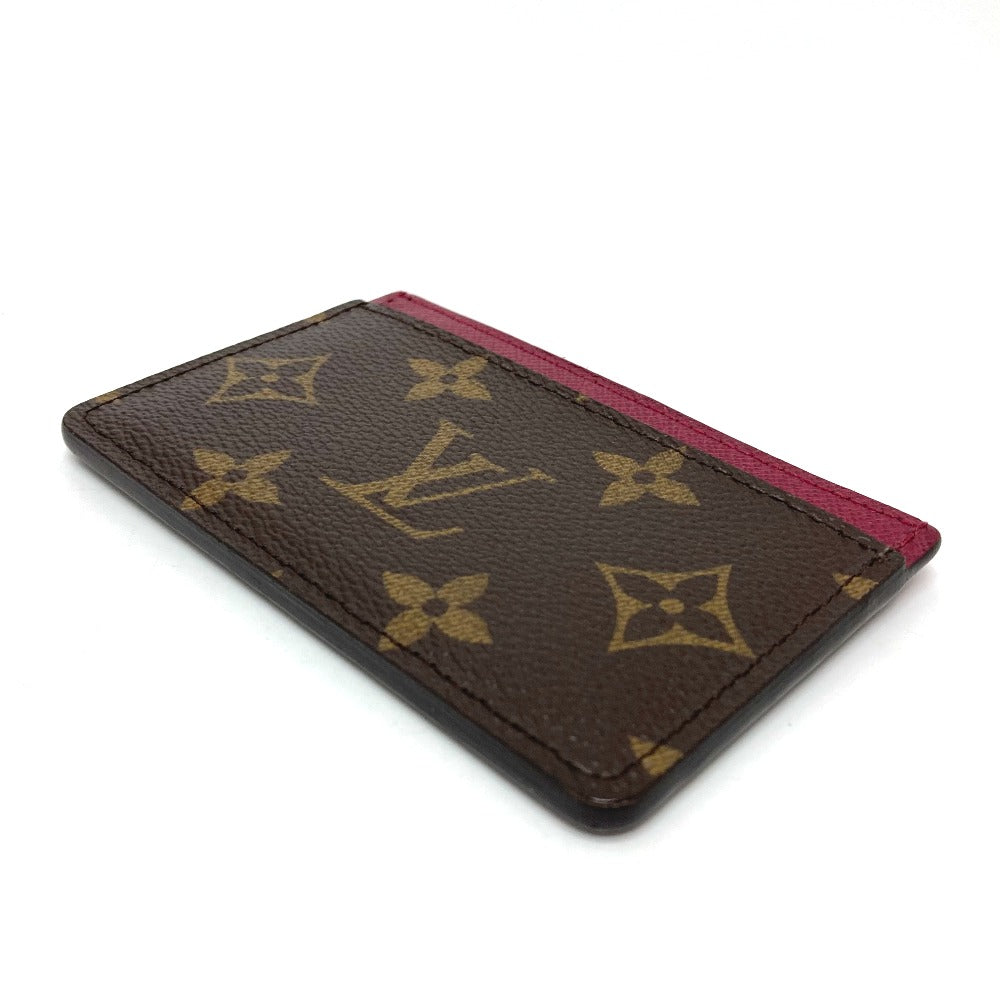 LOUIS VUITTON Card Case M60703 Monogram canvas Brown Monogram Porte Cartes Simple Women Used Authentic