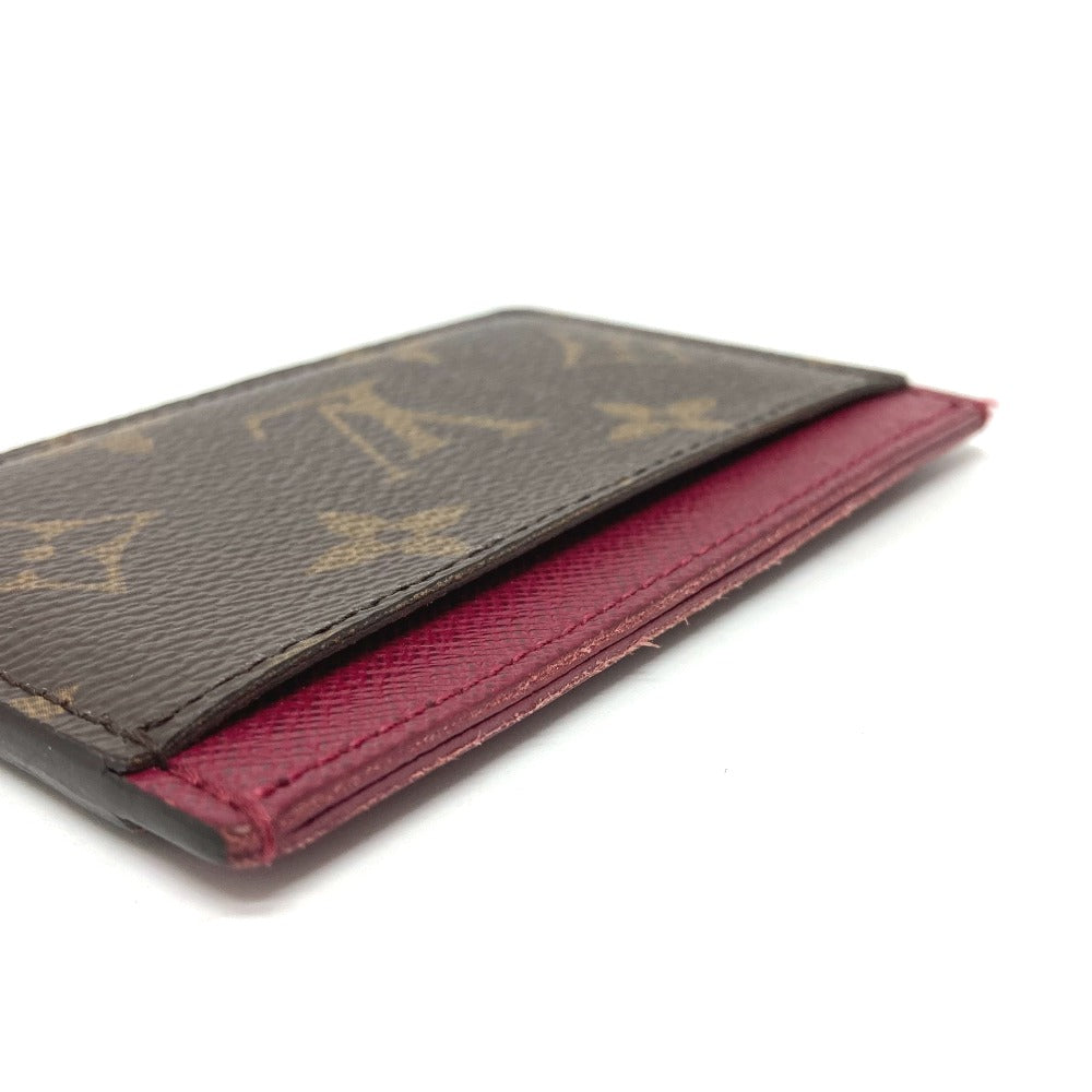 LOUIS VUITTON Card Case M60703 Monogram canvas Brown Monogram Porte Cartes Simple Women Used Authentic