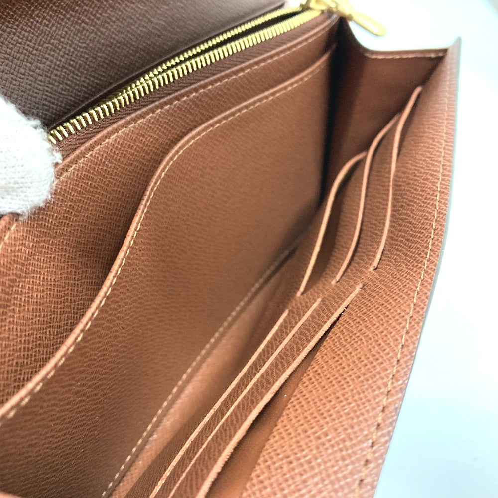 LOUIS VUITTON Long Wallet Purse M62236 Monogram canvas Brown Monogram Portefeuille Sarah Women Used Authentic