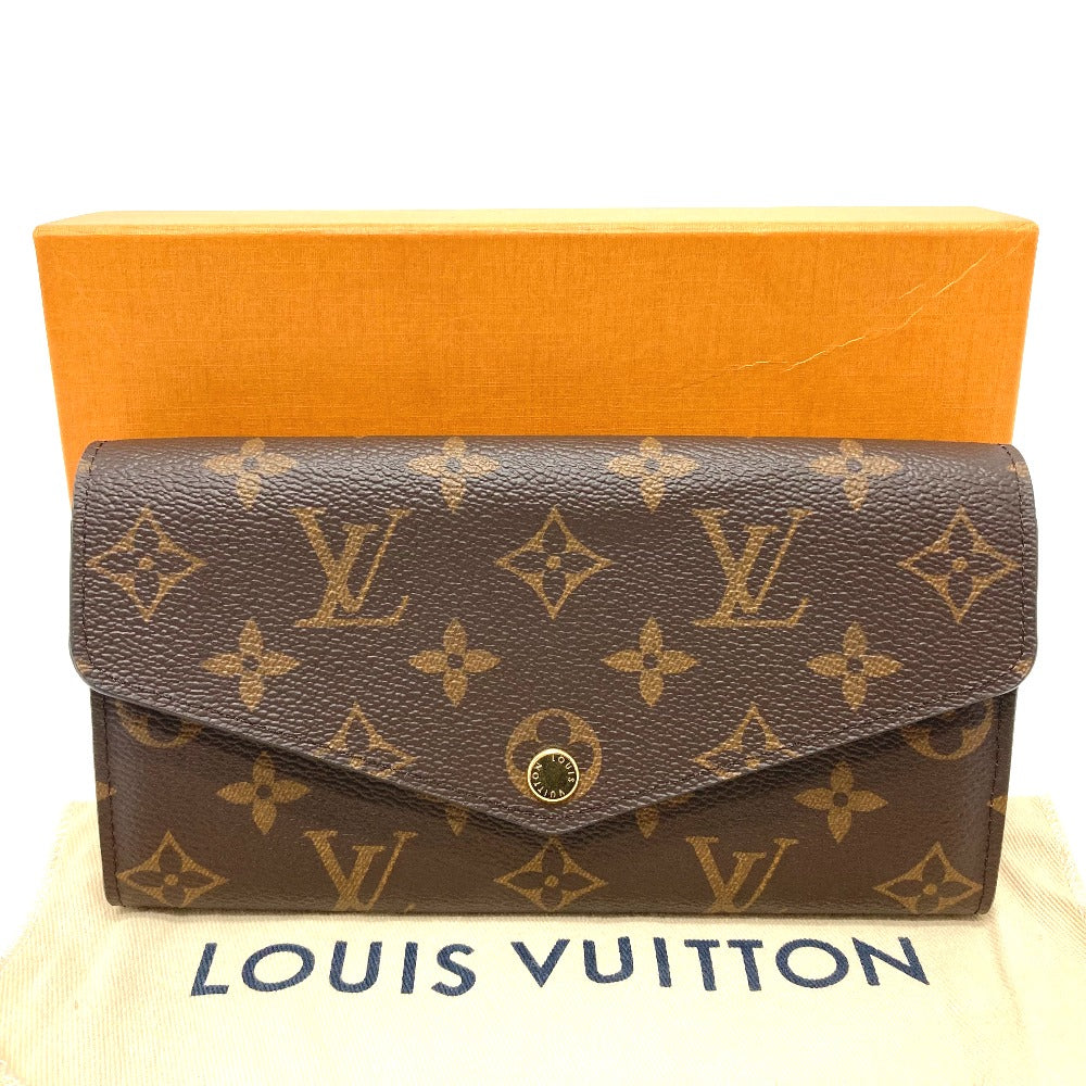 LOUIS VUITTON Long Wallet Purse M62236 Monogram canvas Brown Monogram Portefeuille Sarah Women Used Authentic