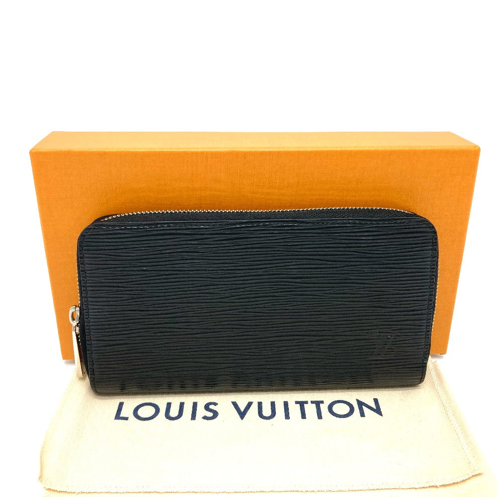 LOUIS VUITTON Long Wallet Purse M64838 Epi Leather black Epi Zippy wallet